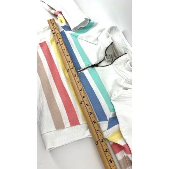 L.L. Bean 1/4 Quarter Zip Cotton Pullover Women's XS White - Picture 8 of 9